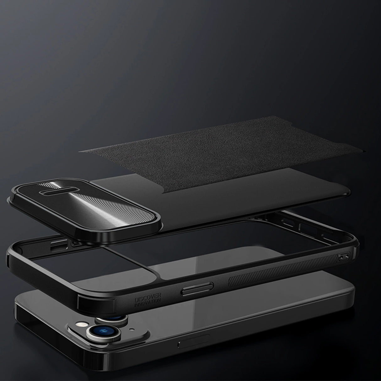 Nillkin CamShield Leather S Case iPhone 14 case cover med kamera cover grøn