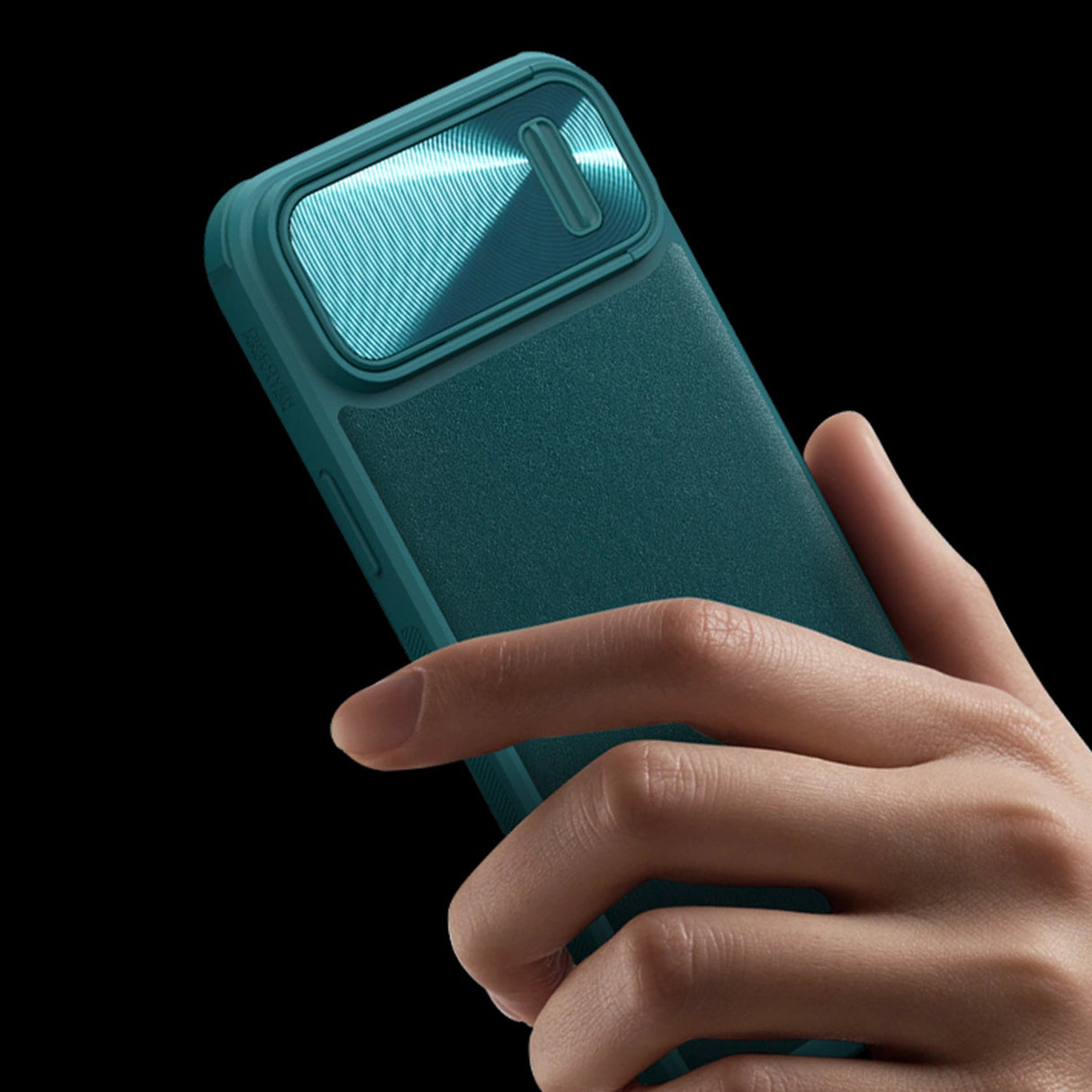 Nillkin CamShield Leather S Case iPhone 14 case cover med kamera cover grøn
