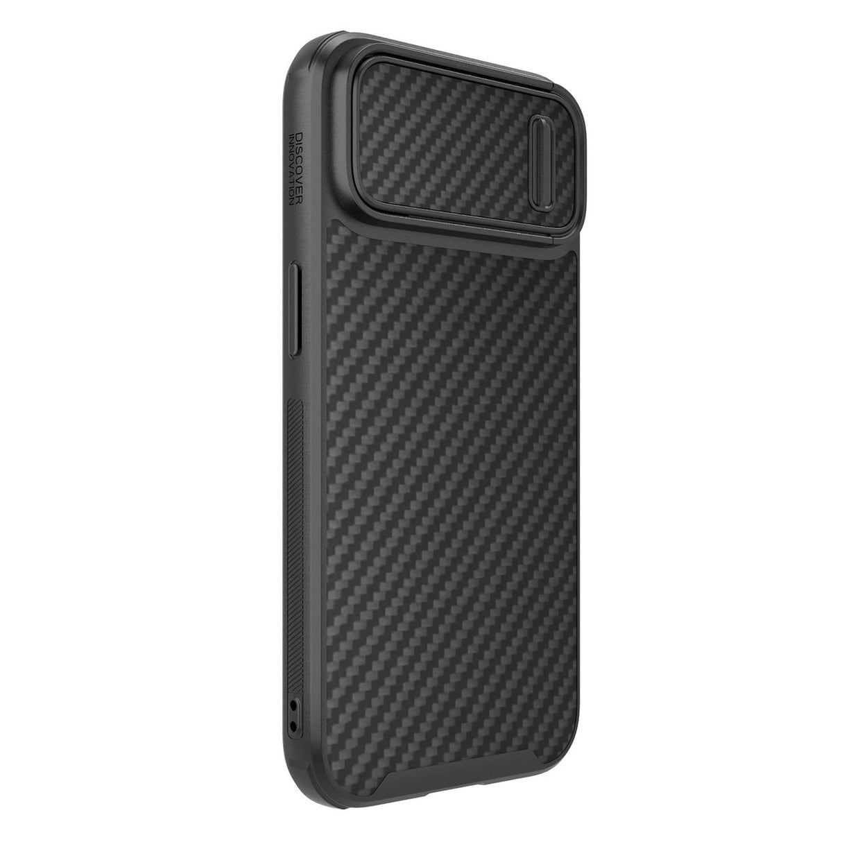 Nillkin Syntetisk Fiber S Case iPhone 14 Plus case med kamera cover, sort