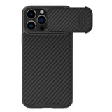 Nillkin Syntetisk Fiber S Case iPhone 14 Pro Max case med kamera cover, sort