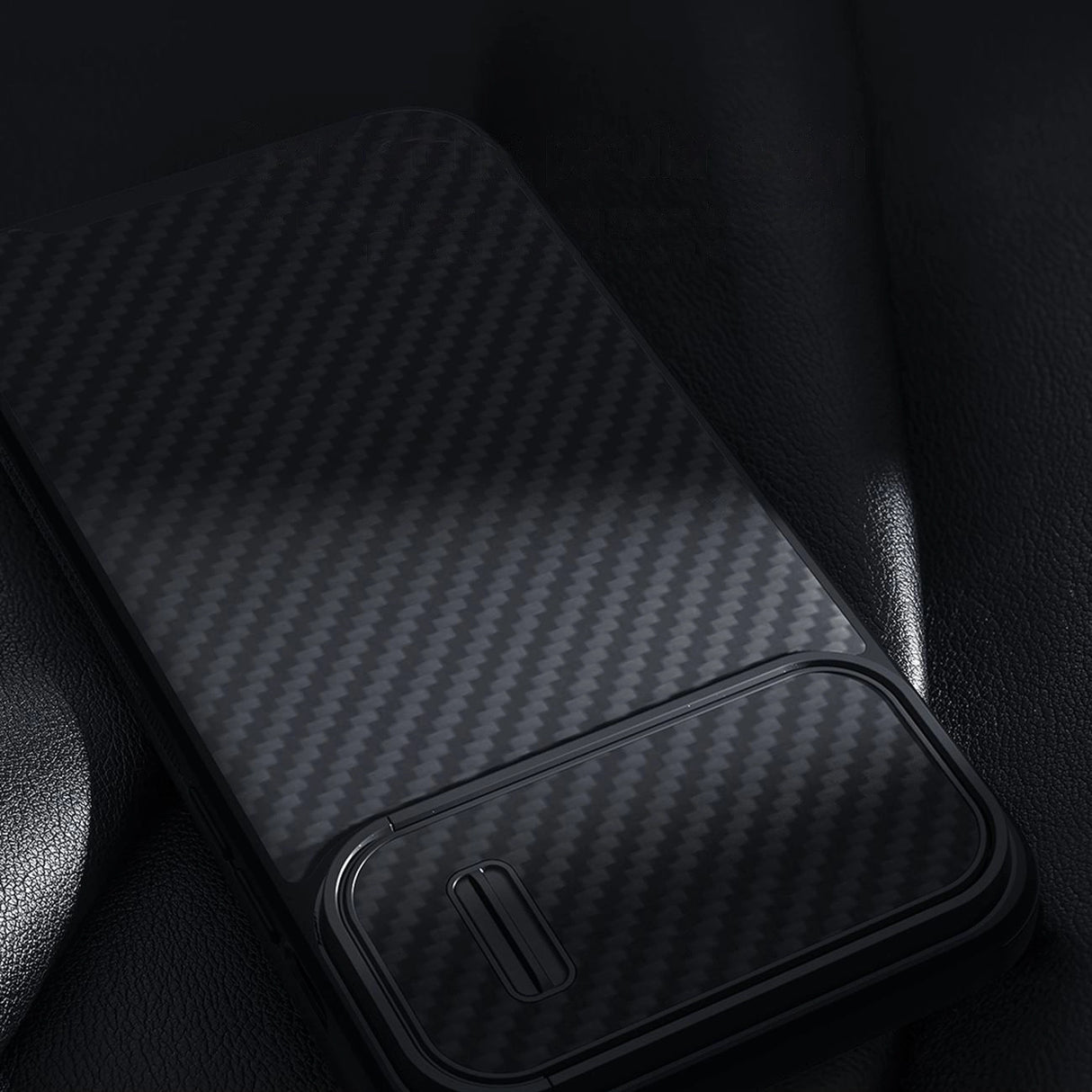 Nillkin Syntetisk Fiber S Case iPhone 14 Pro Max case med kamera cover, sort
