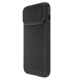 Nillkin Syntetisk Fiber S Case iPhone 14 Pro Max case med kamera cover, sort