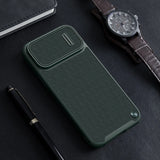 Nillkin Textured S Case til iPhone 14, pansret cover med kamera cover, grøn