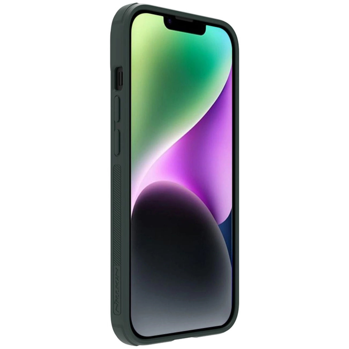 Nillkin Textured S Case til iPhone 14, pansret cover med kamera cover, grøn