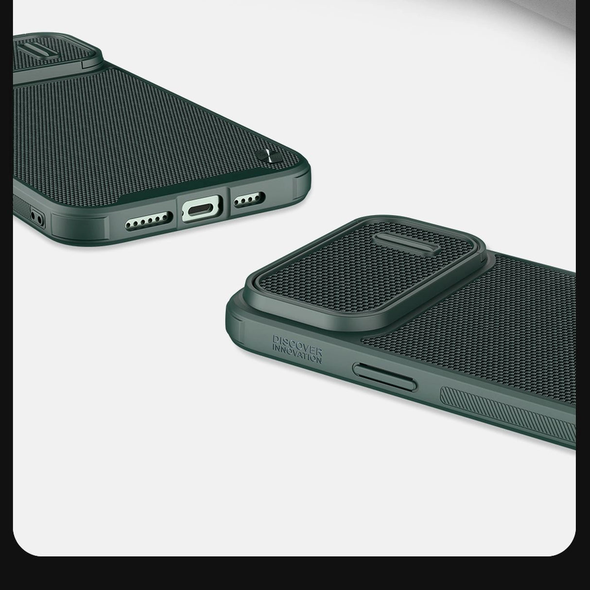 Nillkin Textured S Case iPhone 14 Pro pansret cover med kamera cover, sort