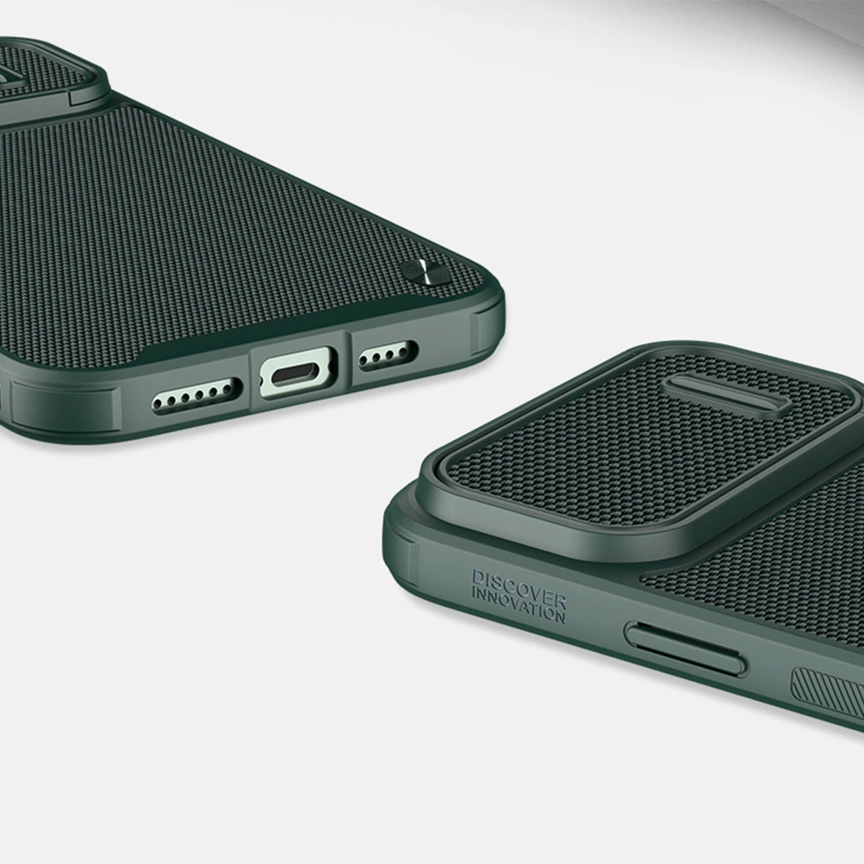 Nillkin Textured S Case til iPhone 14 Plus, pansret cover med kamera cover, blå
