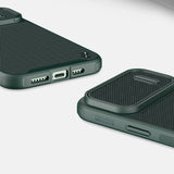 Nillkin Textured S Case til iPhone 14 Plus, pansret cover med kamera cover, blå