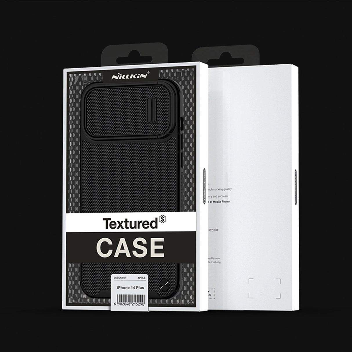 Nillkin Textured S Case til iPhone 14 Plus, pansret cover med kamera cover, blå