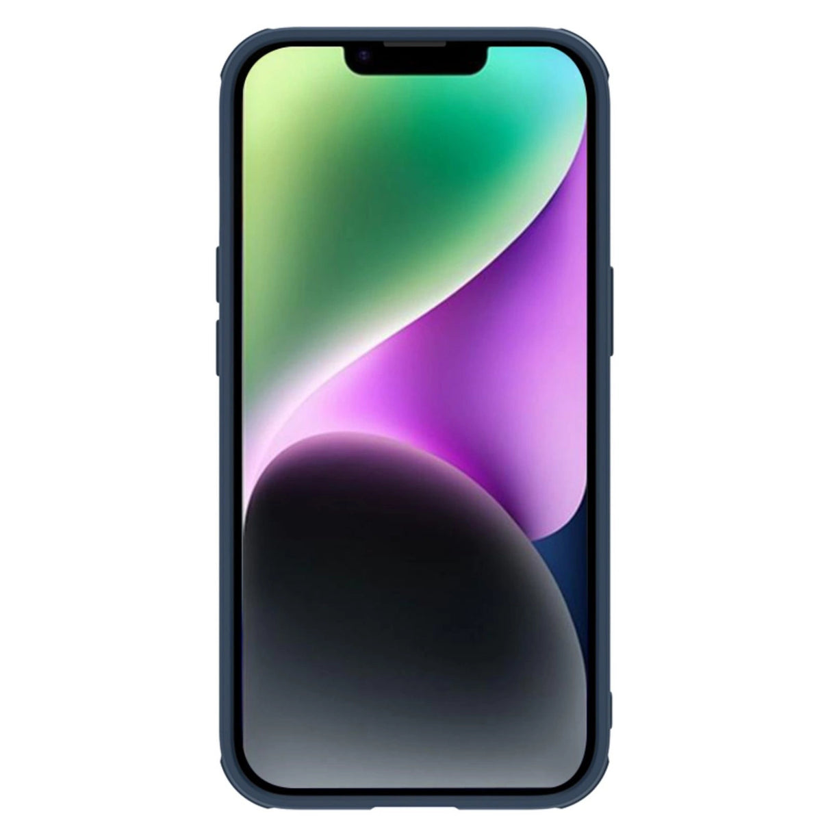 Nillkin Textured S Case til iPhone 14 Plus, pansret cover med kamera cover, blå