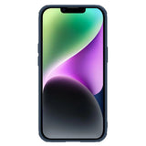 Nillkin Textured S Case til iPhone 14 Plus, pansret cover med kamera cover, blå