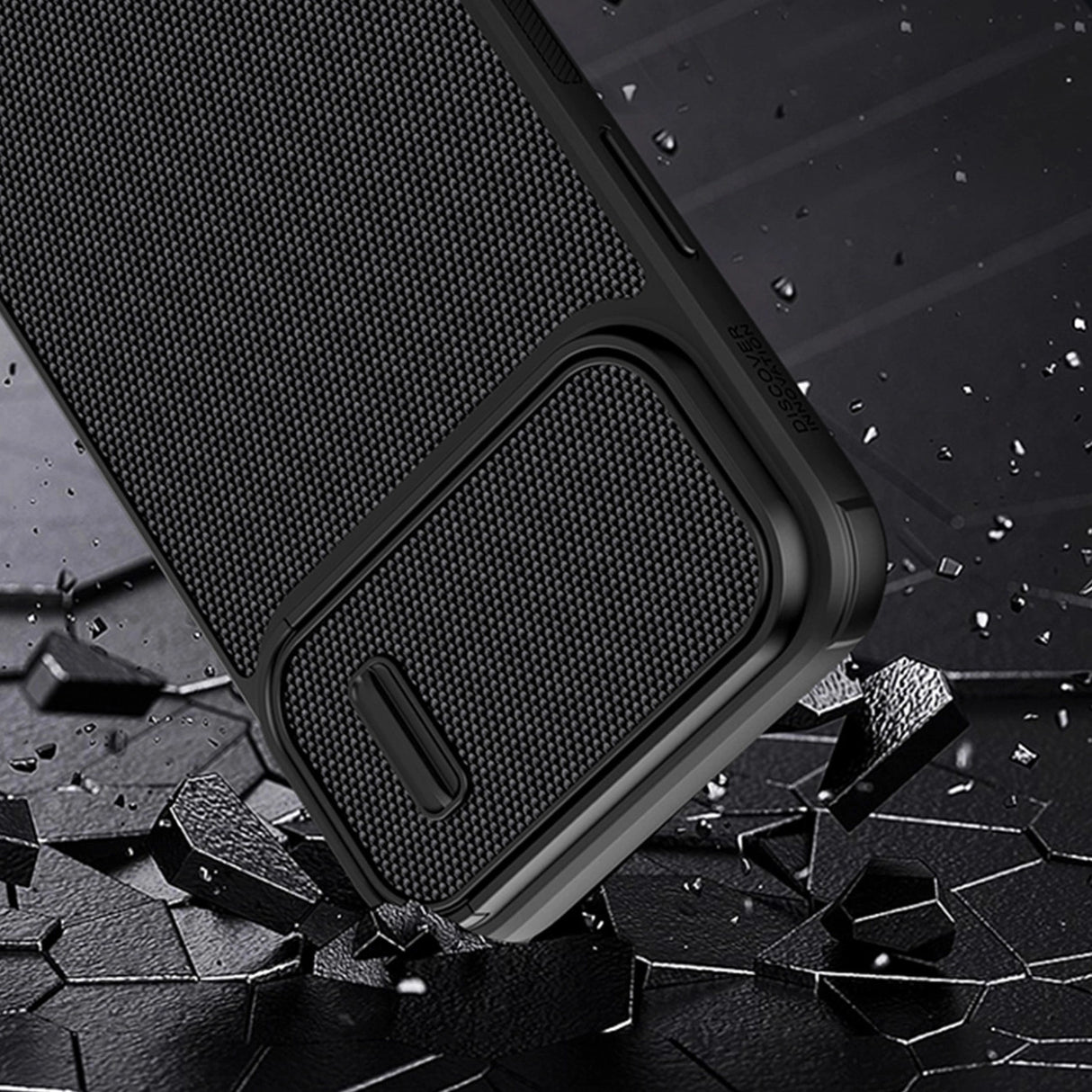 Nillkin Textured S Case til iPhone 14 Plus, pansret cover med kamera cover, blå