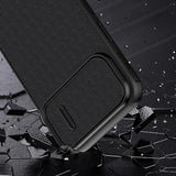 Nillkin Textured S Case til iPhone 14 Plus, pansret cover med kamera cover, blå