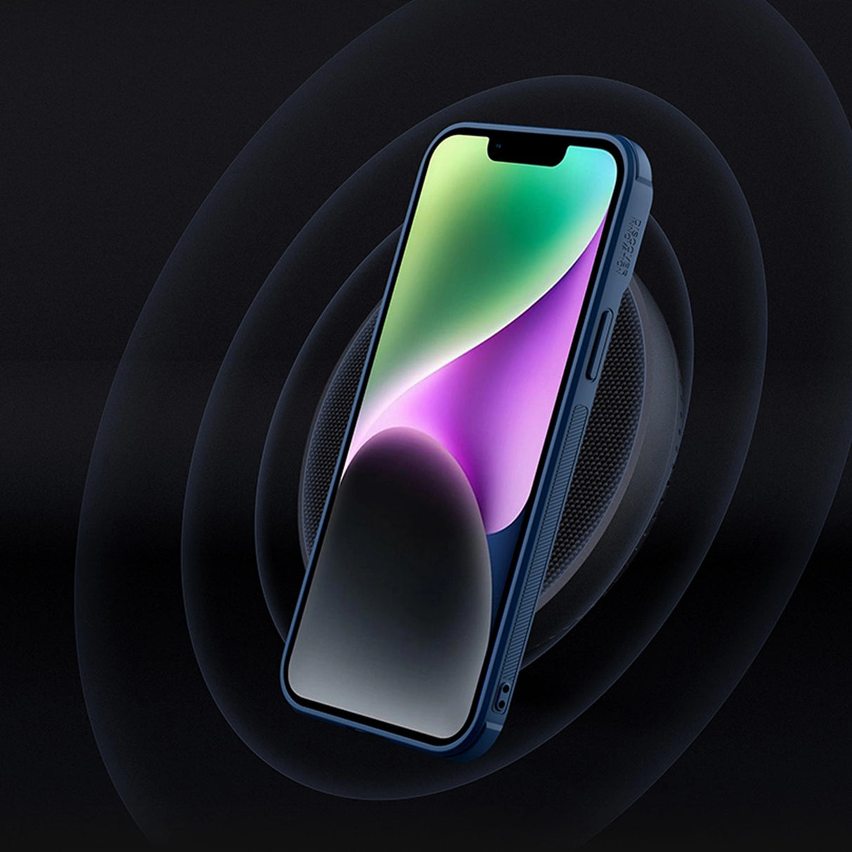 Nillkin Textured S Case til iPhone 14 Plus, pansret cover med kamera cover, blå
