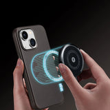 Dux Ducis Naples Case til iPhone 14 Plus Læder Cover (MagSafe Kompatibel) Mørkbrun