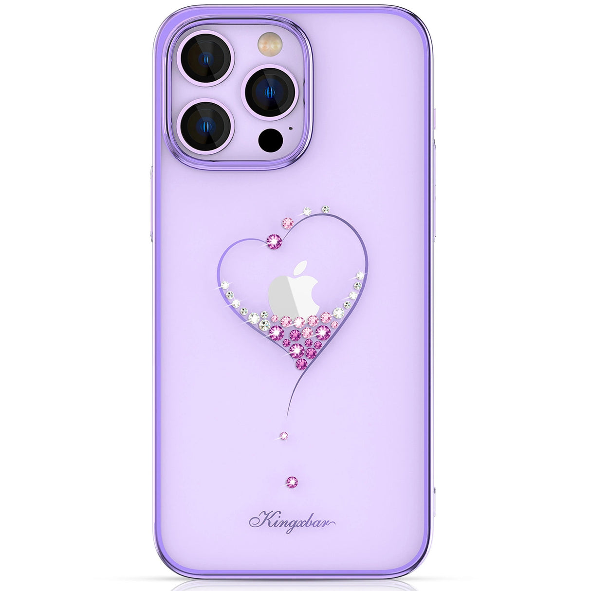 Silikonfoder med Swarovski krystaller Kingxbar Wish Series til iPhone 14 Plus - lilla