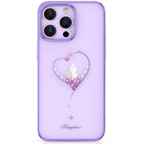 Silikonfoder med Swarovski krystaller Kingxbar Wish Series til iPhone 14 Plus - lilla