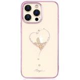 Silikonfoder med Swarovski Kingxbar Wish Series krystaller til iPhone 14 Pro Max - lyserød