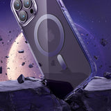 Kingxbar PQY Ice Crystal Series magnetisk etui til iPhone 14 Plus MagSafe grå