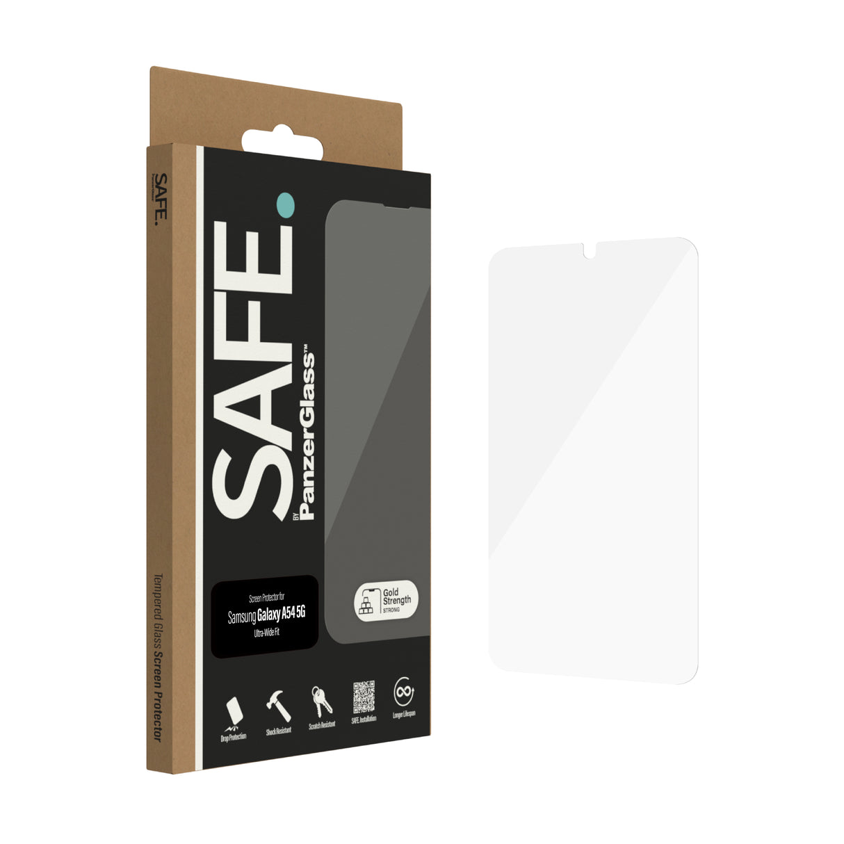 PanzerGlass SAFE. by ® Skærmbeskyttelse Samsung Galaxy A54 5G | Ultra-Wide Fit