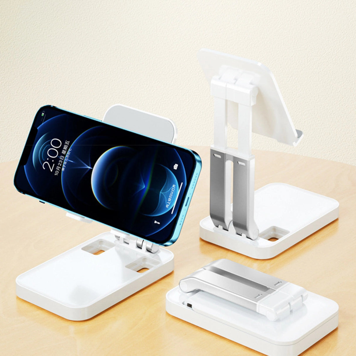 Foldbare telefonstativ til tablet (K15) - hvid