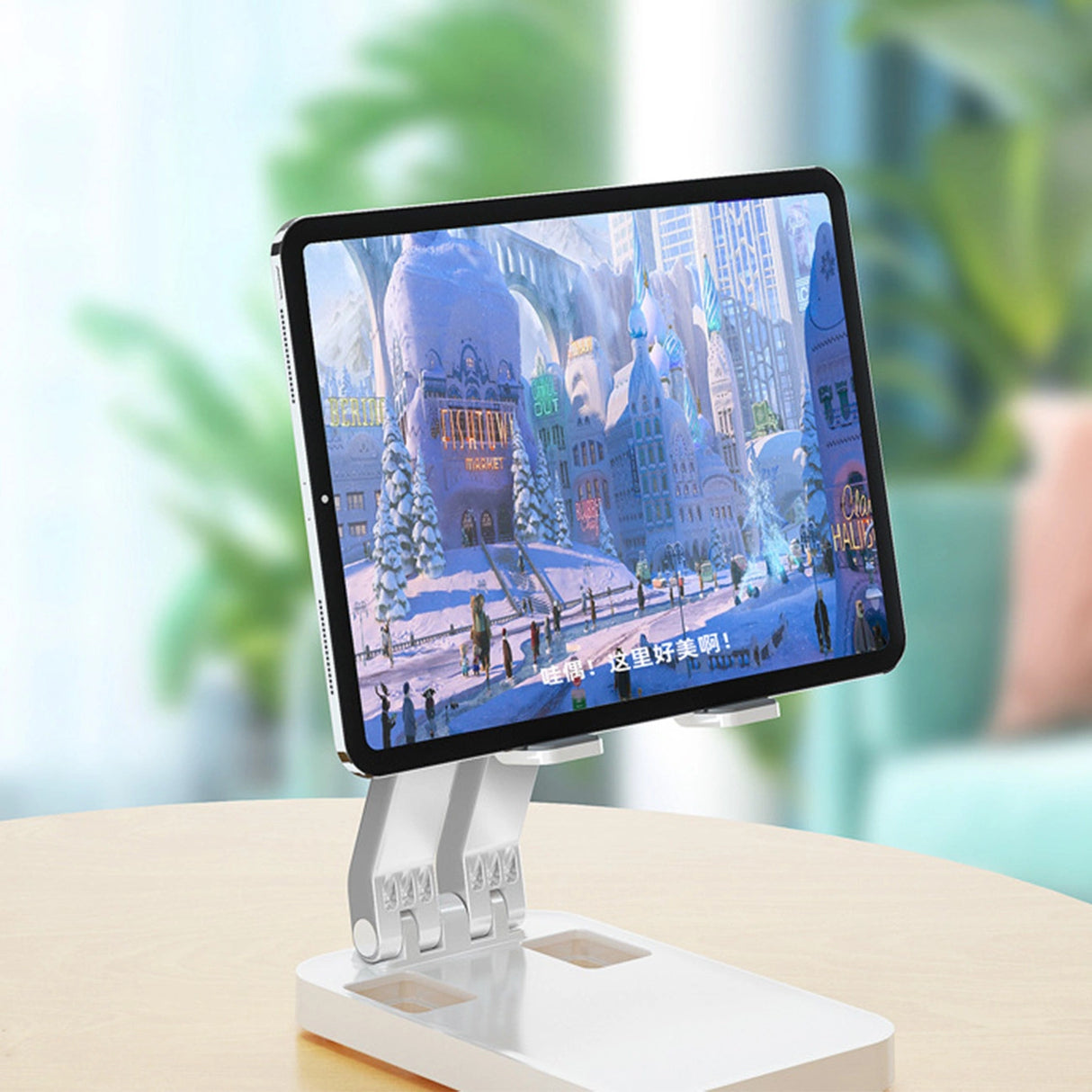 Foldbare telefonstativ til tablet (K15) - hvid