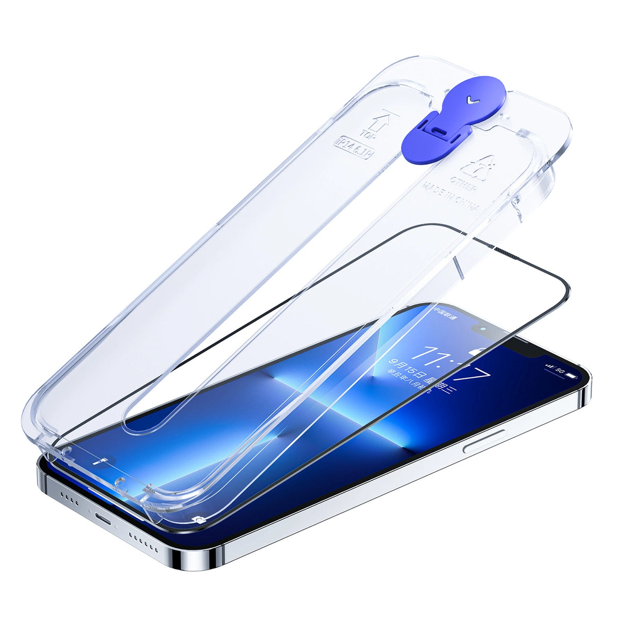 Joyroom Knight Glass til iPhone 14 Pro Max med monteringssæt Clear (JR-H12)