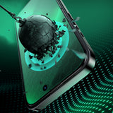 Joyroom Knight Green Glass til iPhone 14 Pro med fuldskærmsfilter mod blåt lys (JR-G02)