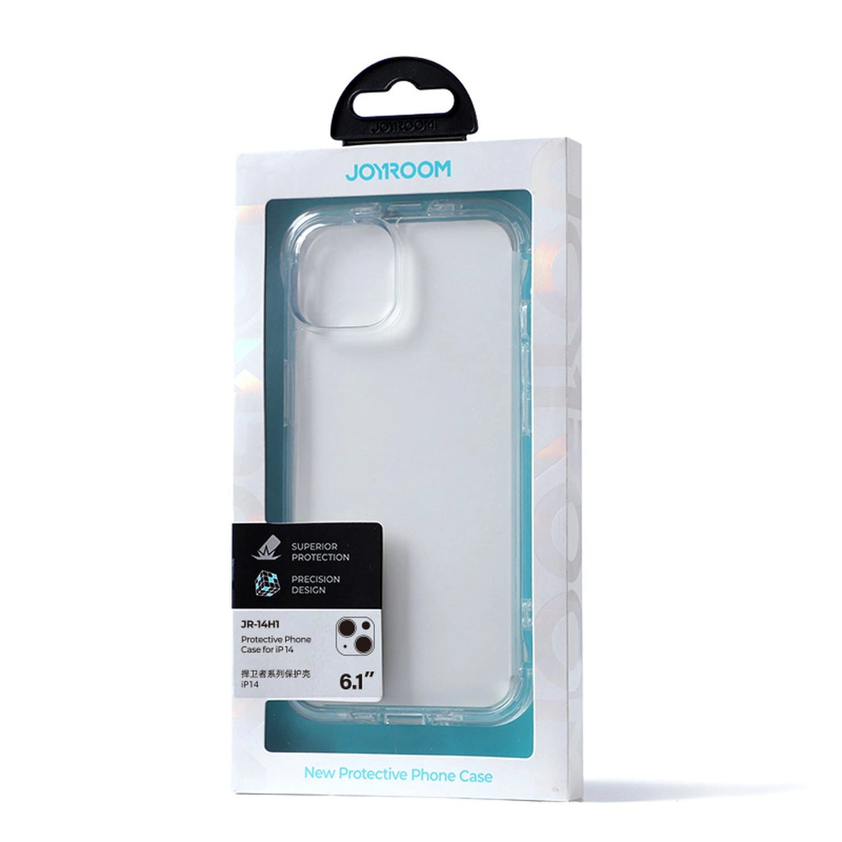 Joyroom Defender Series Case Cover til iPhone 14 Armored Hook Cover Stand Clear (JR-14H1)