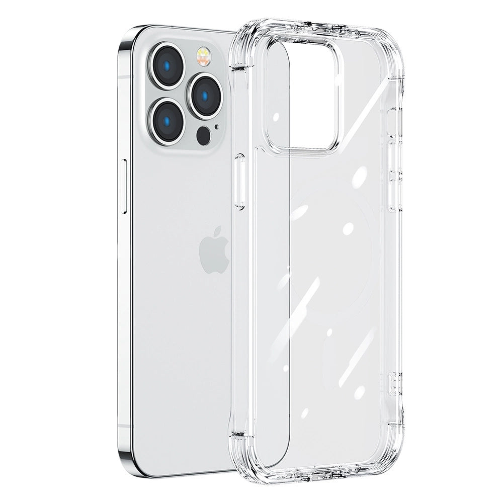 Joyroom Defender Series Case Cover til iPhone 14 Plus Armored Hook Cover Stand Clear (JR-14H3)
