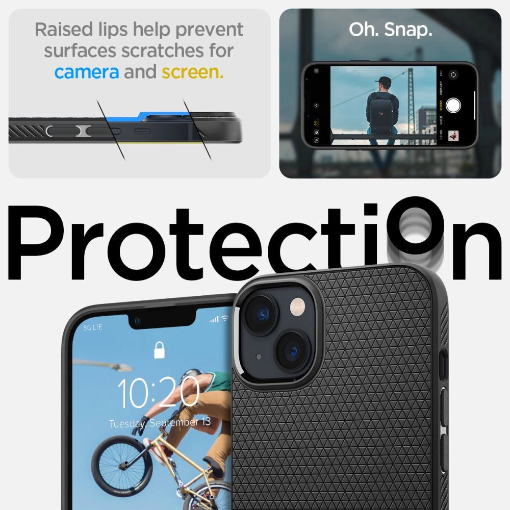 Spigen Liquid Air iPhone 14 Case - Matte sort