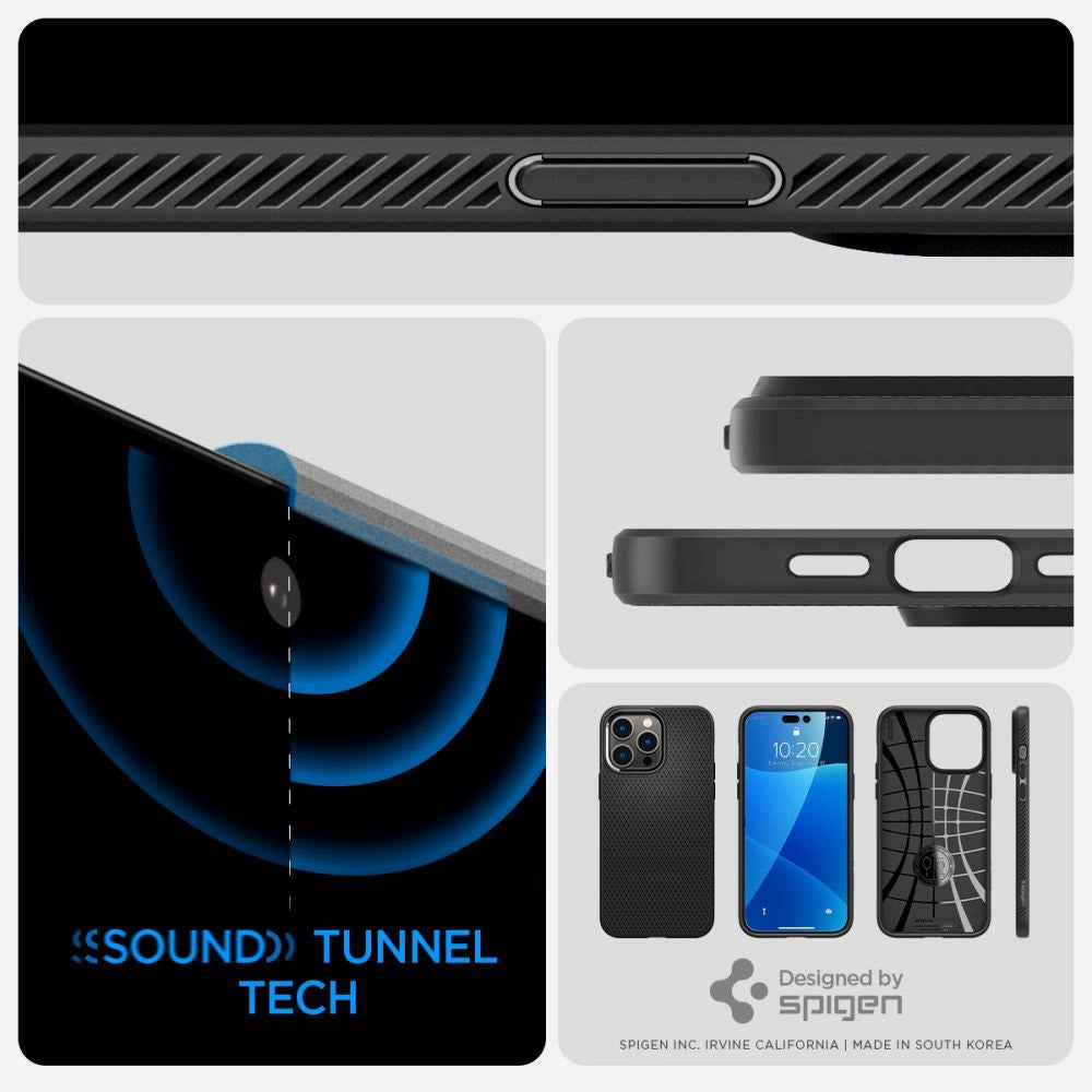 Spigen Liquid Air iPhone 14 Pro Case - Matte sort
