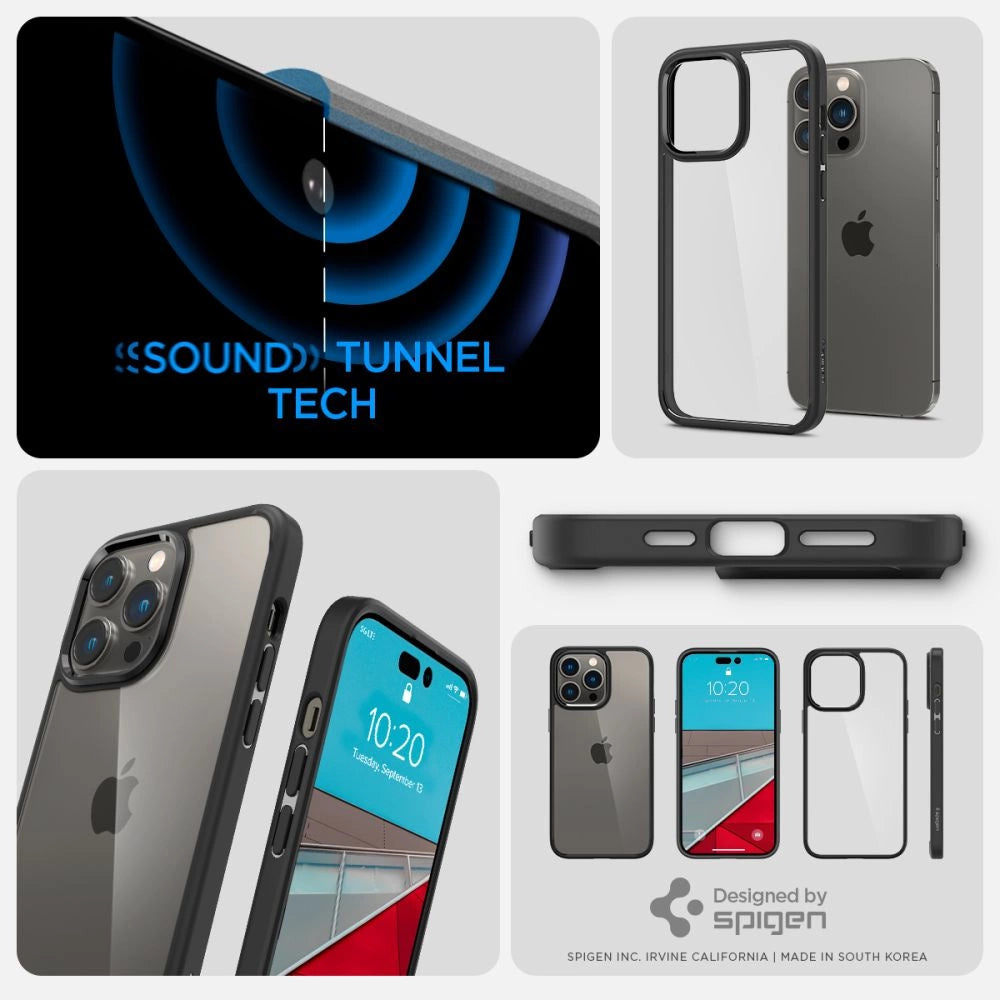Spigen Ultra Hybrid iPhone 14 Pro Case - Matte sort