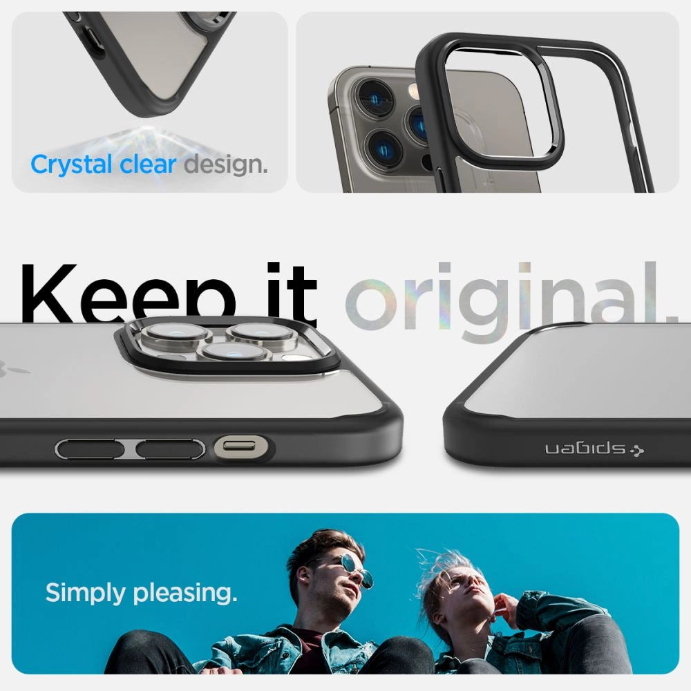 Spigen Ultra Hybrid iPhone 14 Pro Case - Matte sort