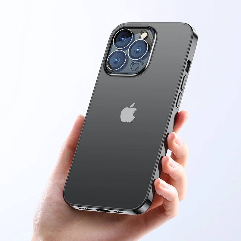 Joyroom 14Q Case til iPhone 14 med metalramme sort (JR-14Q1-sort)