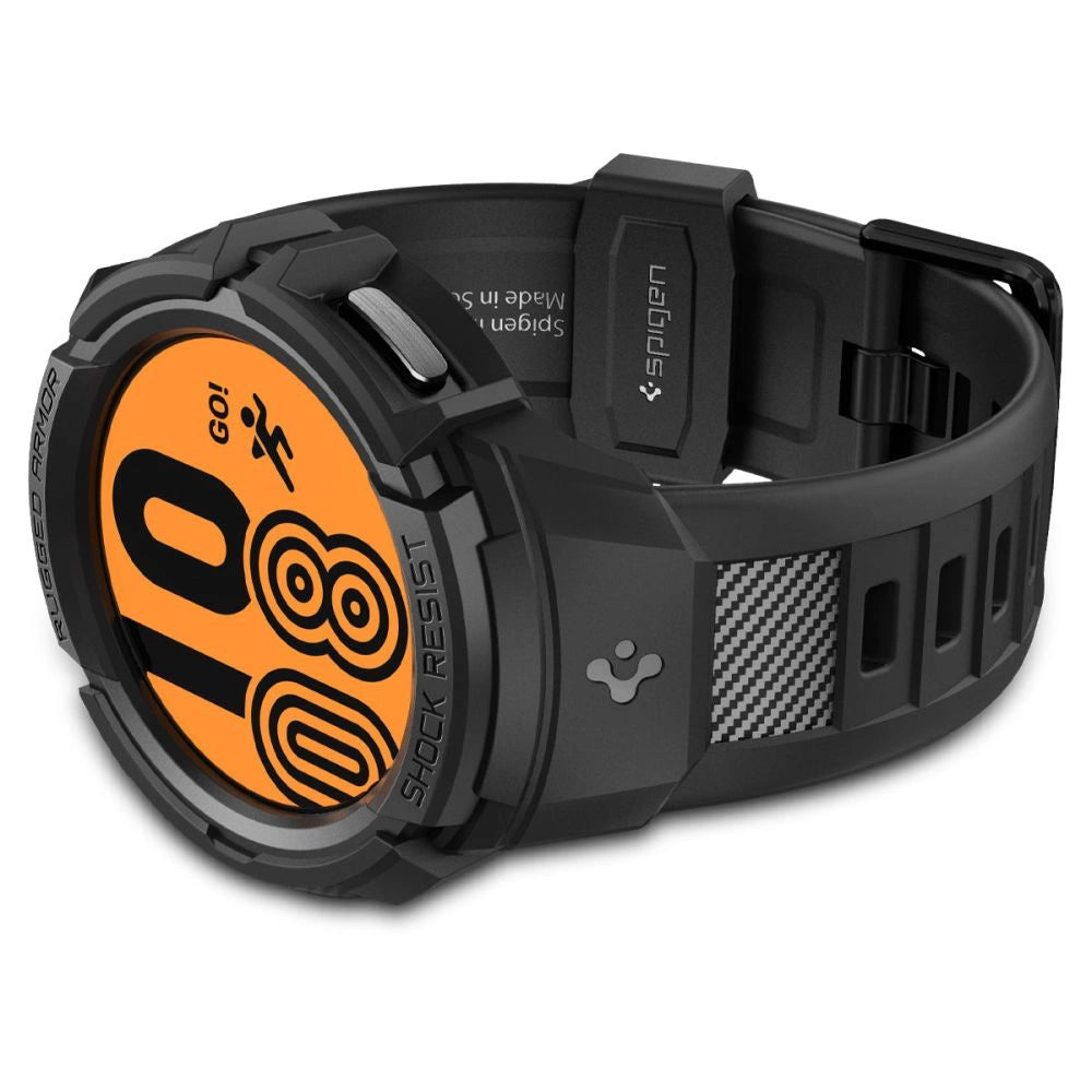 Spigen Rugged Armor Pro Case med rem til Samsung Galaxy Watch 5 Pro (45 mm) - sort