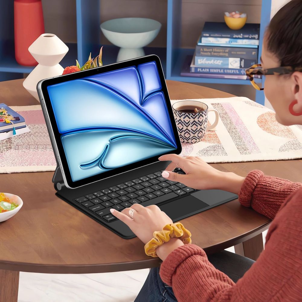 Tech Protect Smartcase Magnetisk + Tastatur Til Ipad Air 10,9” 4/5/2020 2022/11” 6/7/8/2024 2026 Sort