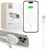 Tech Protect Qi15 W A33 Magnetisk Magsafe Trådløs Opladder Hvid