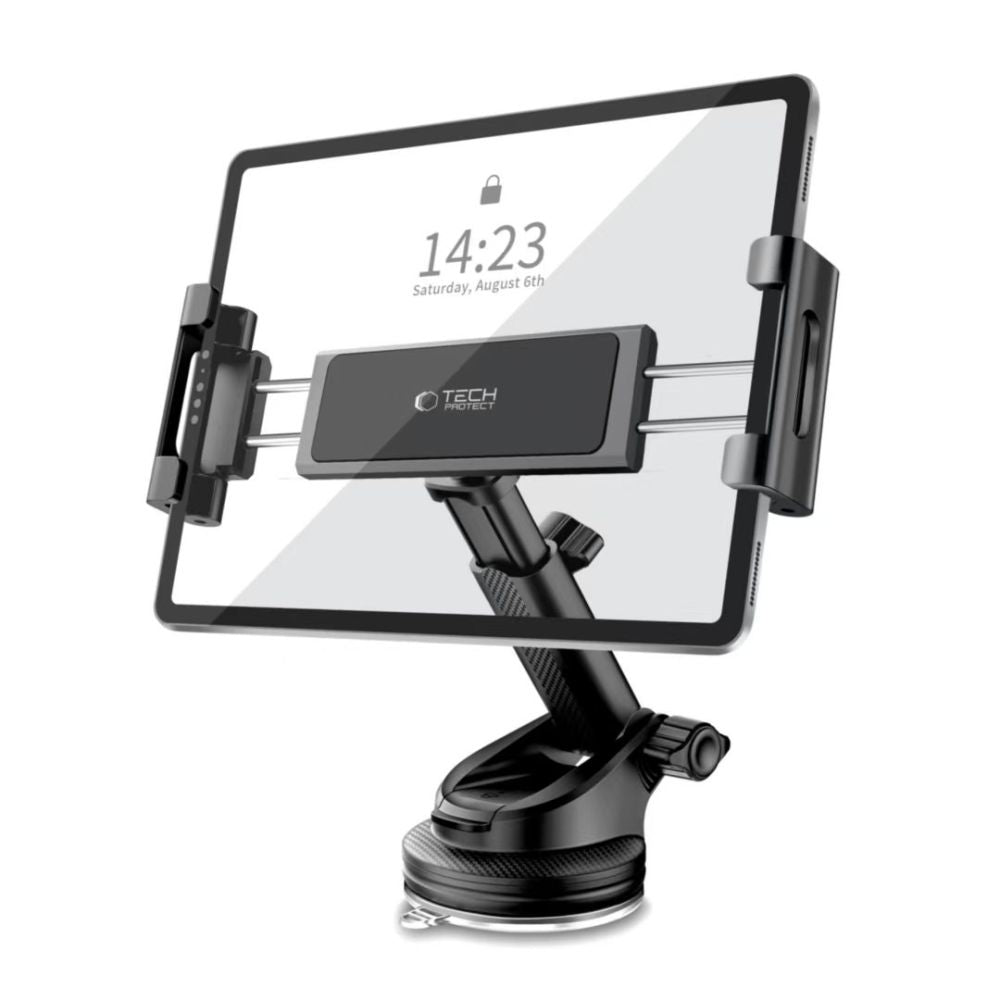 Tech Protect V4 Universal Bilholder Til Forrude Og Instrumentbræt Til Tablet, Sort