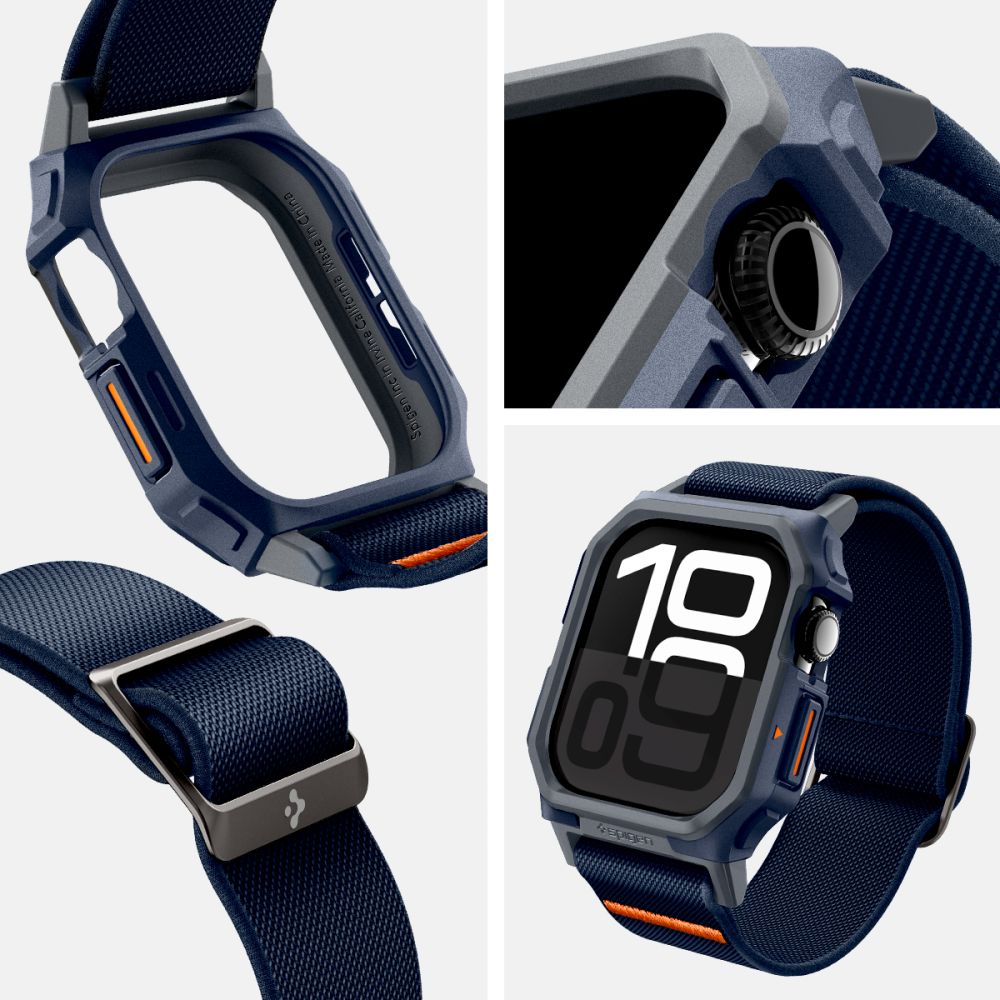 Spigen Lite Fit ”Pro” Apple Watch 10/11 (46 Mm) Marineblå