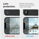 Kamera Beskyttelse Spigen Optik Pro Glas.Tr ”Ez Fit” Camera Protector 2 Pack Iphone 16 E / 17 E Sort