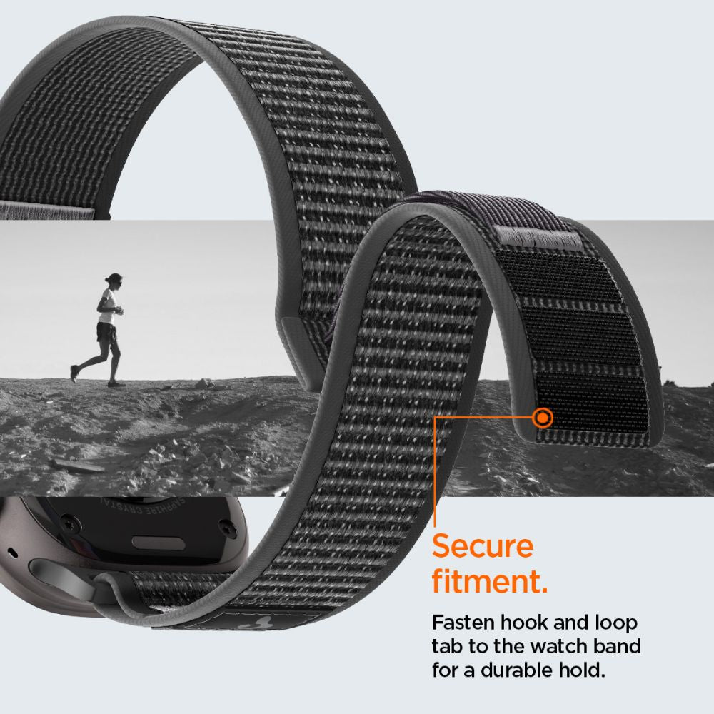 Spigen Athlex Air 2 Apple Watch 8 / 9 / 10 / 11 / 12 / Se / Ultra (44 / 45 / 46 / 49 Mm) Aktiv Sort / Grå