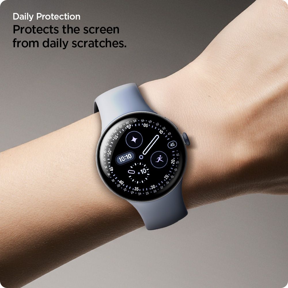 Hydrogelfilm Spigen Elite Shield ”Ez Fit” 2 Pak Google Pixel Watch 3 / 4 / 5 (45 Mm) Klar