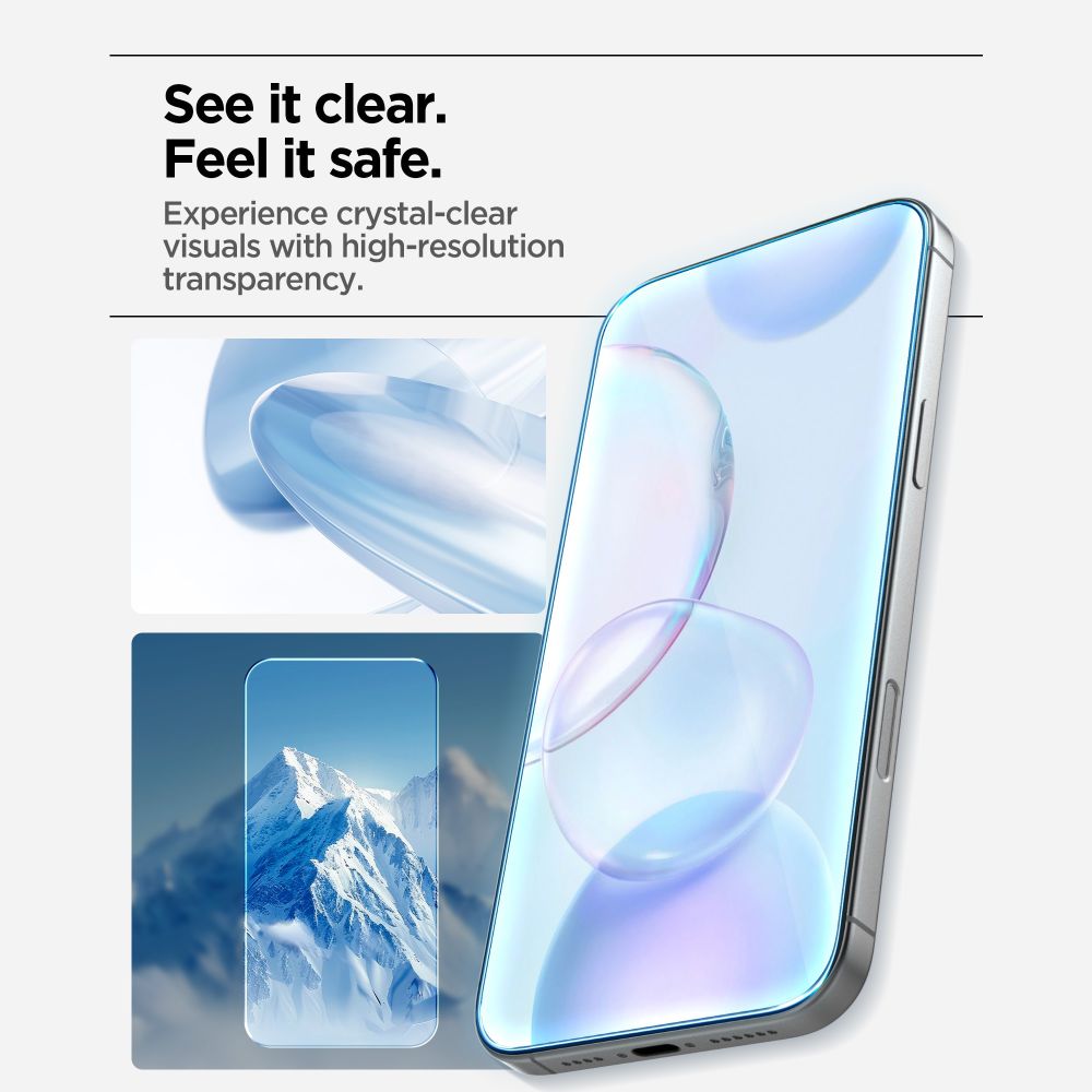 Hærdet Glas Spigen Alm Glas.Tr Slim 3 Pack Iphone 17 Pro / 18 Pro Clear