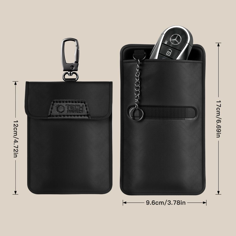 Tech Protect Klr400 Etui Nøglefri Rfid Signalblokker Sort/Sort