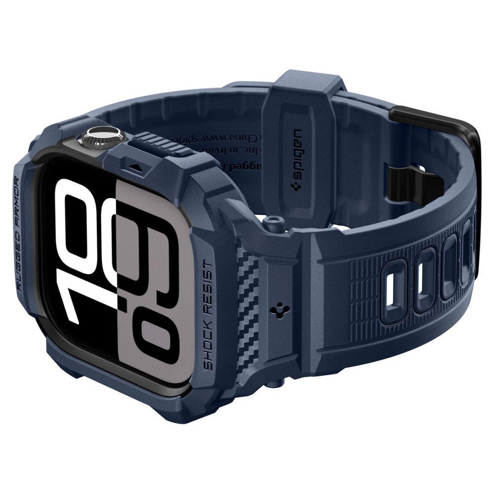 Spigen Rugged Armor ”Pro” V2 Apple Watch 10/11 (42 Mm) Marineblå