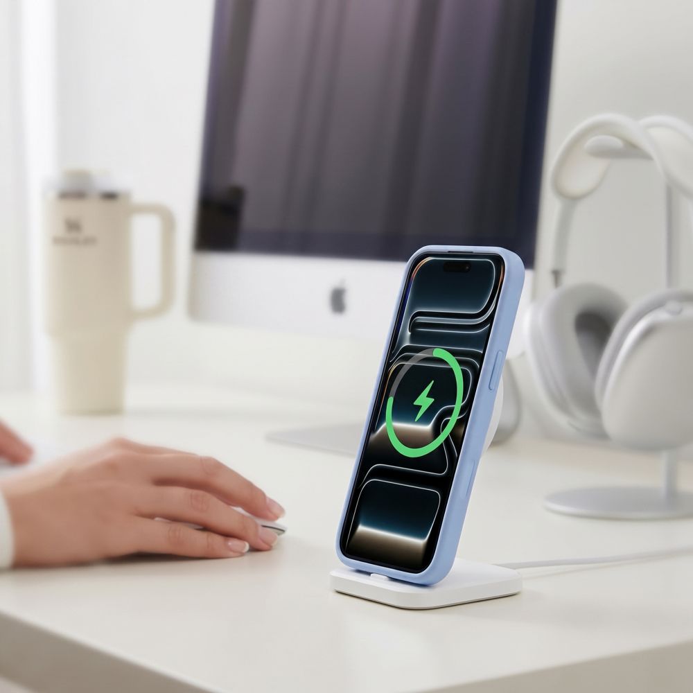 Tech Protect Magmat Magsafe Cc Iphone 17 Pro / 18 Pro Mat Lysblå