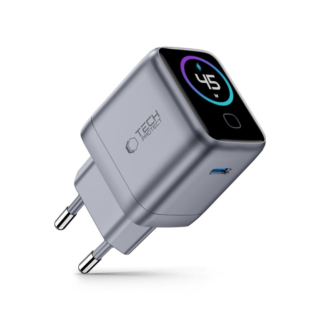 Tech Protect Powervision Nc45 W Gan 1 Port Netværksopladder Pd 45 W Mørkegå