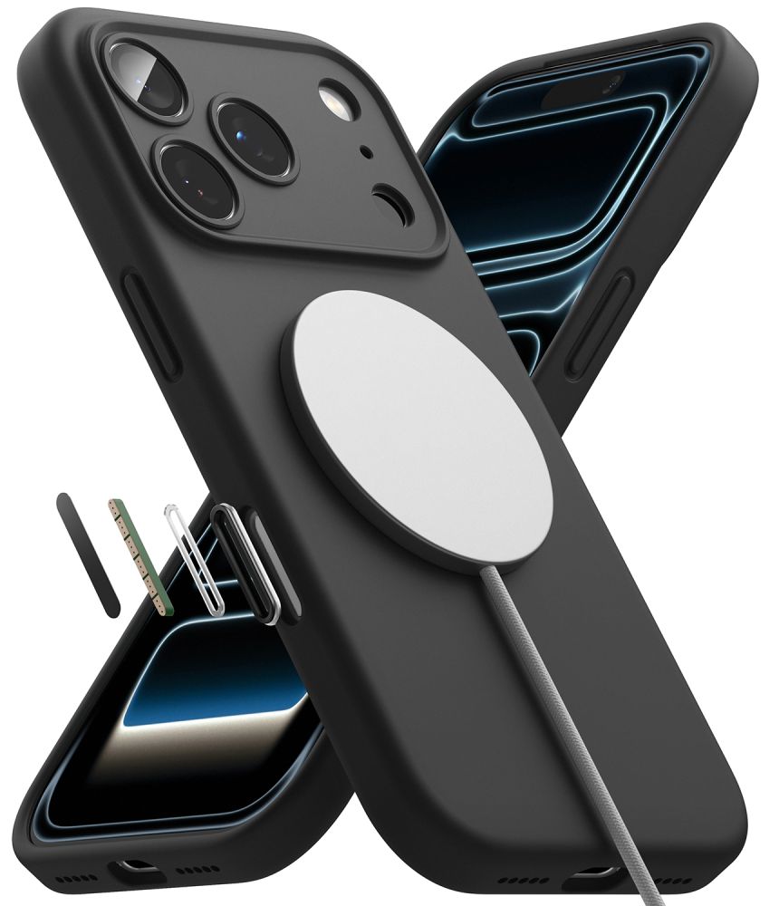 Ringke Silikone Magnetisk Magsafe Iphone 18 Pro Sort