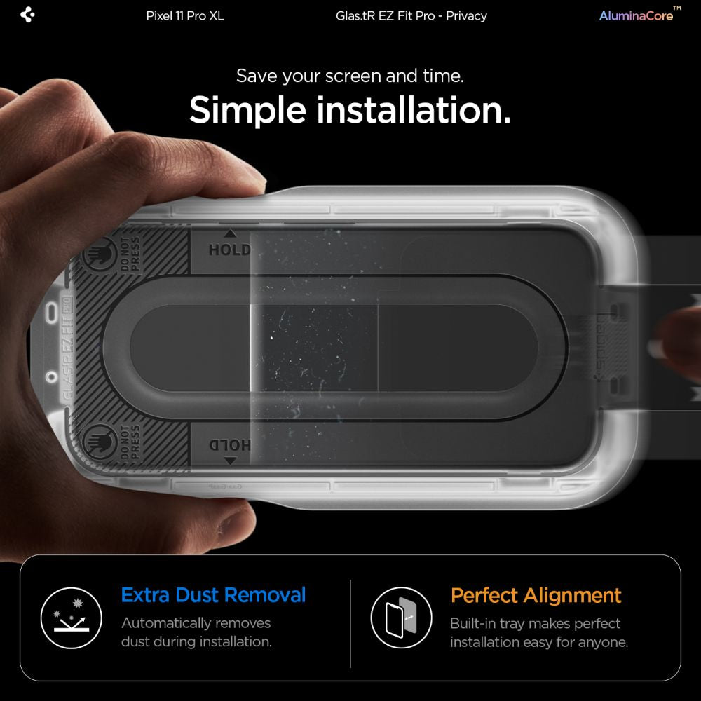 Privacyglas Spigen Glas.Tr Ez Fit Pro Ac 2 Pack Google Pixel 9 Pro Xl / 10 Pro Xl / 11 Pro Xl Fortrolighed