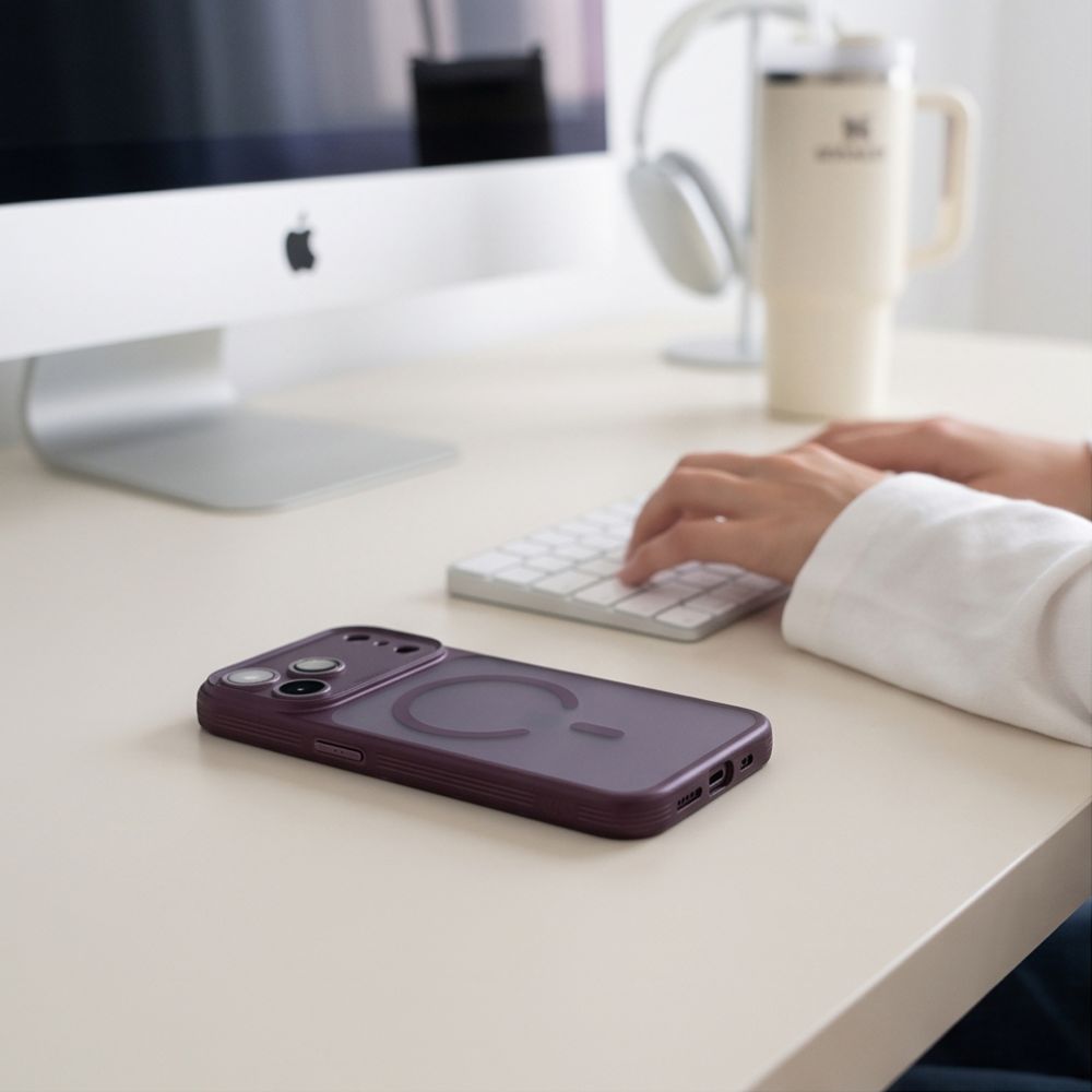 Tech Protect Magprime Magsafe Cc Iphone 17 Pro Max / 18 Pro Max Mat Burgundy